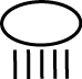 Ilustração: símbolo cuja parte superior é oval e a parte inferior tem cinco hastes verticais paralelas.