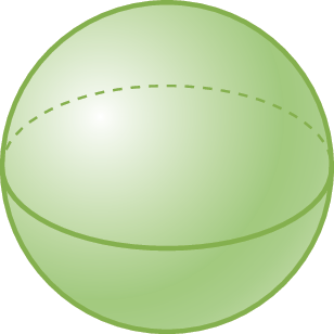 Figura geométrica. Sólido geométrico de superfície arredondada. Tem formato parecido com o de uma bola.