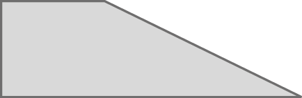 Figura geométrica: Um trapézio cinza com os quatro lados de medidas diferentes.