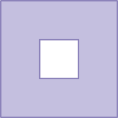 Ilustração. Imagine um quadrado dividido em 9 quadradinhos roxos numerados de 1 a 9, da direita para a esquerda e de cima para baixo. Estão pintados de roxo, na primeira e na terceira linhas, todos os quadradinhos. Estão pintados de roxo, na segunda linha, o primeiro e o terceiro quadradinhos.