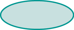 Figura geométrica: uma figura azul com formato de elipse.