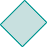 Figura geométrica: um quadrado azul.