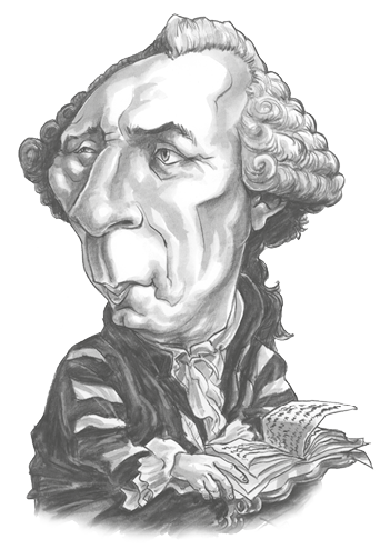Ilustração: Caricatura de Leonhard Euler.