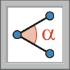 Ilustração. Botão da ferramenta Ângulo do software GeoGebra.