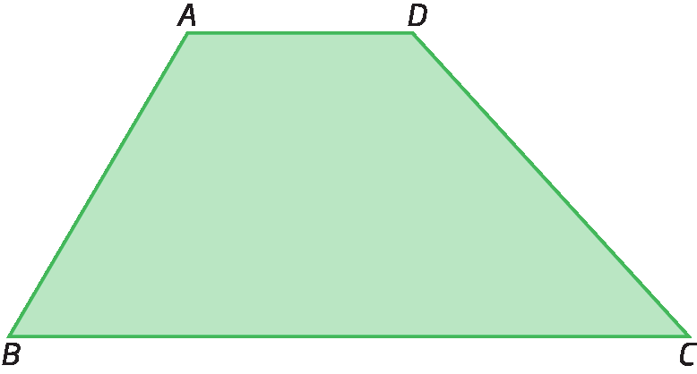 Figura geométrica. Trapézio ABCD.