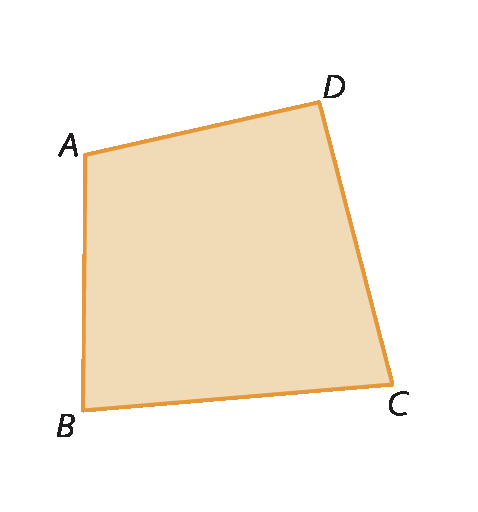 Figura geométrica. Quadrilátero ABCD.