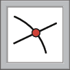 Ilustração. Botão da ferramenta Intersecção de dois objetos do software GeoGebra.