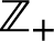 Símbolo. Símbolo do conjunto dos números inteiros com o sinal de mais no canto inferior direito.