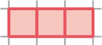 Imagem de figura composta por 3 quadradinhos vermelhos alinhados na horizontal.