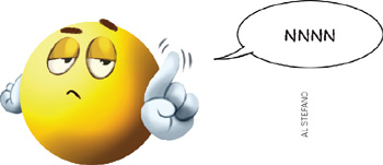 IMAGEM: um emoji faz o sinal de não, movimentando o dedo indicadorpara um lado e para outro. FIM DA IMAGEM.