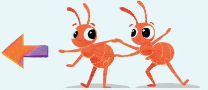 IMAGEM: Duas formigas, ligadas à explicação de plural. FIM DA IMAGEM.