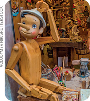 IMAGEM: pinóquio, um boneco de madeira com o nariz comprido. FIM DA IMAGEM.