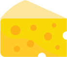 Imagem de um pedaço de queijo.