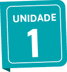 Ícone. Abertura de unidade. Composto por uma placa verde com o texto: UNIDADE 1.