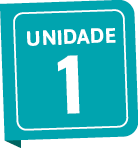 Ícone. Abertura de unidade. Composto por uma placa verde com o texto: UNIDADE 1.