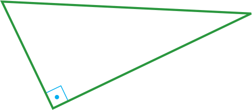Imagem de triângulo com um dos ângulos internos medindo 90°.
