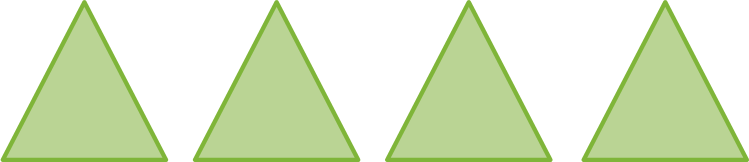 Imagem de 4 triângulos iguais.