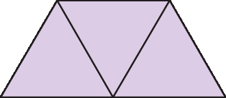 Ilustração. Três triângulos intercalados lado a lado.