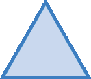 Ilustração. Um triângulo azul.