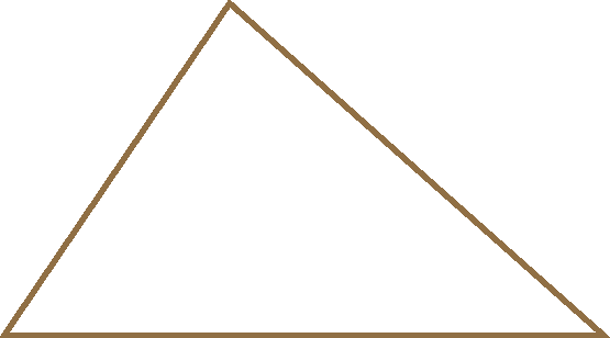 Ilustração. Triângulo com três lados de medidas diferentes e três ângulos menores que 90 graus.