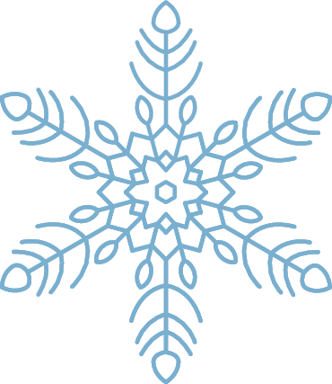 Ilustração. Figura com seis pontas semelhantes com um floco de neve.