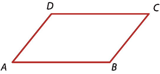 Ilustração. Paralelogramo ABCD.