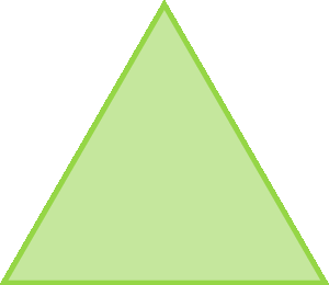 Ilustração. Triângulo verde.