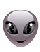 Emoji: alienígena verde.