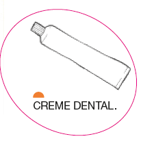 IMAGEM: O tubo de creme dental está circulado. FIM DA IMAGEM.