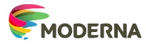 IMAGEM: Logotipo da editora Moderna, possuindo faixas coloridas. FIM DA IMAGEM.