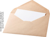 IMAGEM: uma carta dentro de um envelope. FIM DA IMAGEM.