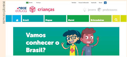 IMAGEM: destaque do portal infantil do saite i, b, g, é educa. FIM DA IMAGEM.