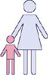 IMAGEM: ano 2040: desenho estilizado de uma mulher com uma criança. FIM DA IMAGEM.