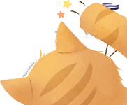 IMAGEM: ilustração de um gato pequeno com a patinha sobre a espiral. FIM DA IMAGEM.