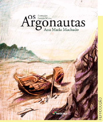 IMAGEM: reprodução da capa do livro: os argonautas, com a imagem de um barco quebrado. FIM DA IMAGEM.