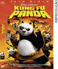IMAGEM: reprodução do pôster do filme kung fu panda, que mostra um urso panda em posição de combate. atrás dele, diversos outros animais lutadores. FIM DA IMAGEM.