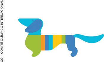 IMAGEM: ilustração minimalista de um cachorro da raça dachshund de perfil. FIM DA IMAGEM.