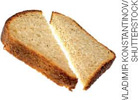 IMAGEM: fatia de pão fresco macia cortada ao meio. FIM DA IMAGEM.