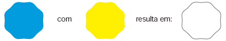 IMAGEM: polígono na cor azul, polígono na cor amarela, polígono em branco para preencher. FIM DA IMAGEM.