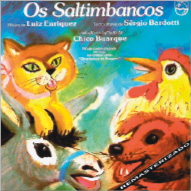 Imagem: Capa de CD. Na parte superior, o título. Na parte inferior, um gato, um burro, um cachorro e uma galinha. Fim da imagem.