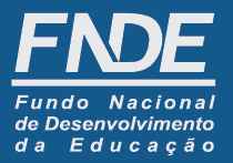 Imagem: Logotipo héfi-hêni-dê-eh. Na parte superior, a sigla héfi-hêni-dê-eh. Em seguida, um traço e o nome: Fundo Nacional de Desenvolvimento da Educação. Fim da imagem.