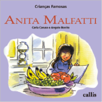 Imagem: Capa de livro. Na parte superior, o título e na parte inferior, ilustração de uma mulher desenhando. Ao seu lado há um cesto com várias frutas dentro. Fim da imagem.