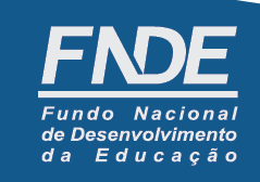 Imagem: Logotipo héfi-hêni-dê-eh. Na parte superior, a sigla héfi-hêni-dê-eh. Em seguida, um traço e o nome: Fundo Nacional de Desenvolvimento da Educação. Fim da imagem.