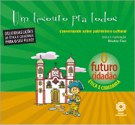 Imagem: Capa de livro. Na parte superior, o título e na parte inferior, ilustração de um menino na frente de uma igreja. Fim da imagem.