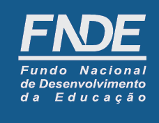 Imagem: Logotipo héfi-hêni-dê-eh. Na parte superior, a sigla héfi-hêni-dê-eh. Em seguida, um traço e o nome: Fundo Nacional de Desenvolvimento da Educação. Fim da imagem.