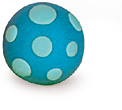 Imagem: Ilustração. Esfera azul com bolinhas verdes. Fim da imagem.