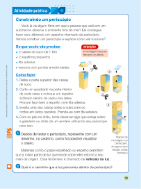 Imagem: Ilustração. Exemplifica como será a seção Atividade prática. Página composta por textos e imagens. Fim da imagem.