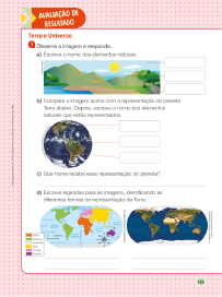 Imagem: Ilustração. Exemplifica como será a seção Avaliação de resultados. Página composta por textos e imagens. Fim da imagem.