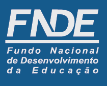 Imagem: Logotipo héfi-hêni-dê-eh. Na parte superior, a sigla héfi-hêni-dê-eh. Em seguida, um traço e o nome: Fundo Nacional de Desenvolvimento da Educação. Fim da imagem.