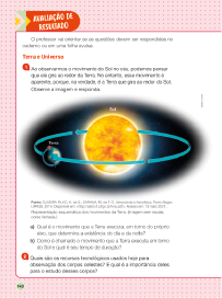 Imagem: Ilustração. Exemplifica como será a seção Avaliação de resultados. Página composta por textos e imagens. Fim da imagem.